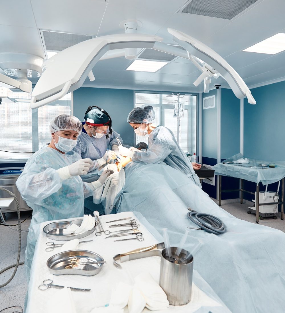 A modern operating room, surgeons and doctors doing an oncological operation, modern medicine, a A modern operating room, surgeons and doctors doing an oncological operation, modern medicine, a